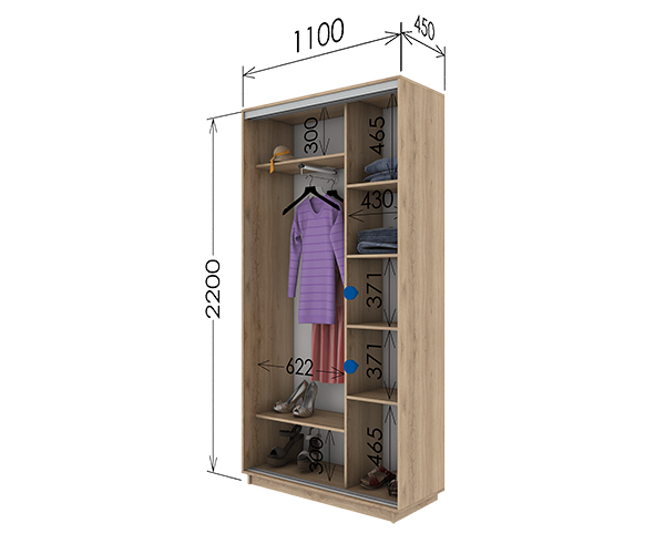 Шкаф-купе 1100х450х2200 Шкаф-купе 1100х450х2200