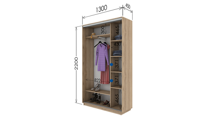 Шкаф-купе 1300х450х2200 Шкаф-купе 1300х450х2200