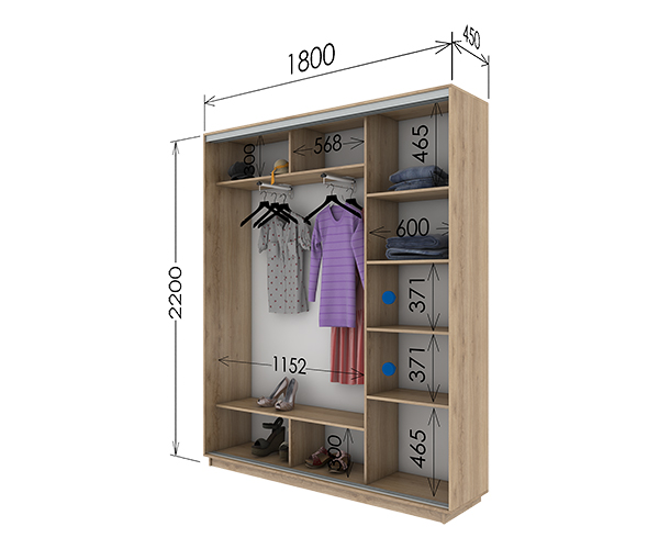 Шкаф-купе 1800х450х2200 Шкаф-купе 1800х450х2200