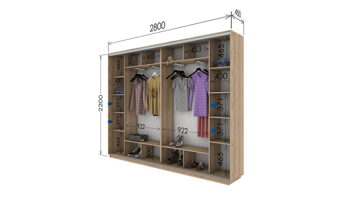 Шафа-купе 2800х450х2200 Шафа-купе 2800х450х2200
