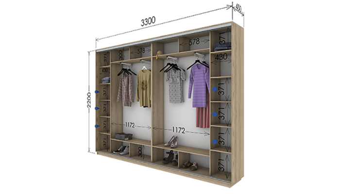 Шафа-купе 3300х450х2200 Шафа-купе 3300х450х2200